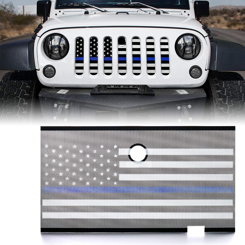 Jeep Grille Insert with American Flag For 2007-2018 Jeep Wrangler JK