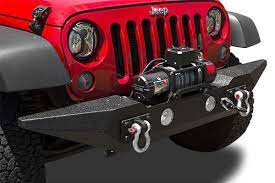 Spartan Front Bumper Satin Black Wrangler JK 07-18 by Rugged Ridge