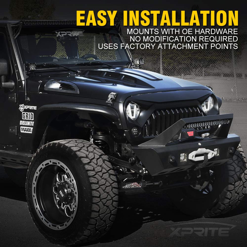 Jeep Wrangler JK Heat Dispersion Hood | Avenger Series
