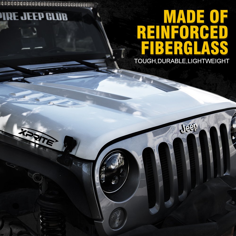 Jeep Wrangler JK Fiberglass Hood | Transformer Series