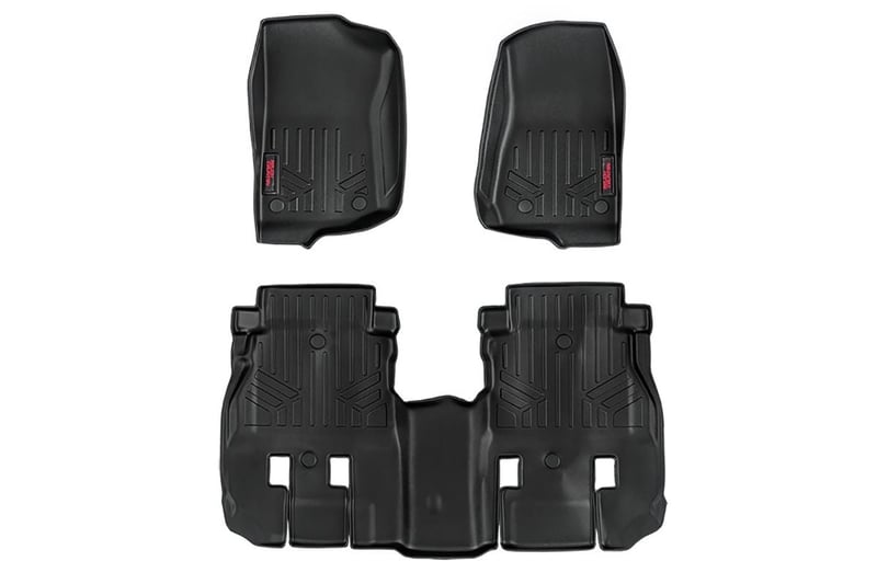 Wrangler Rugs Floor Mats Jeep Wrangler JL Unlimited 4WD 18-25 by Rough Country – 4x4 ...