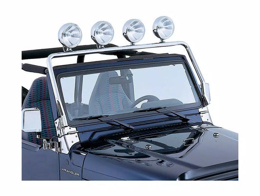 Windshield Mount Light Bar Jeep Wrangler TJ 97-06 by Rugged Ridge