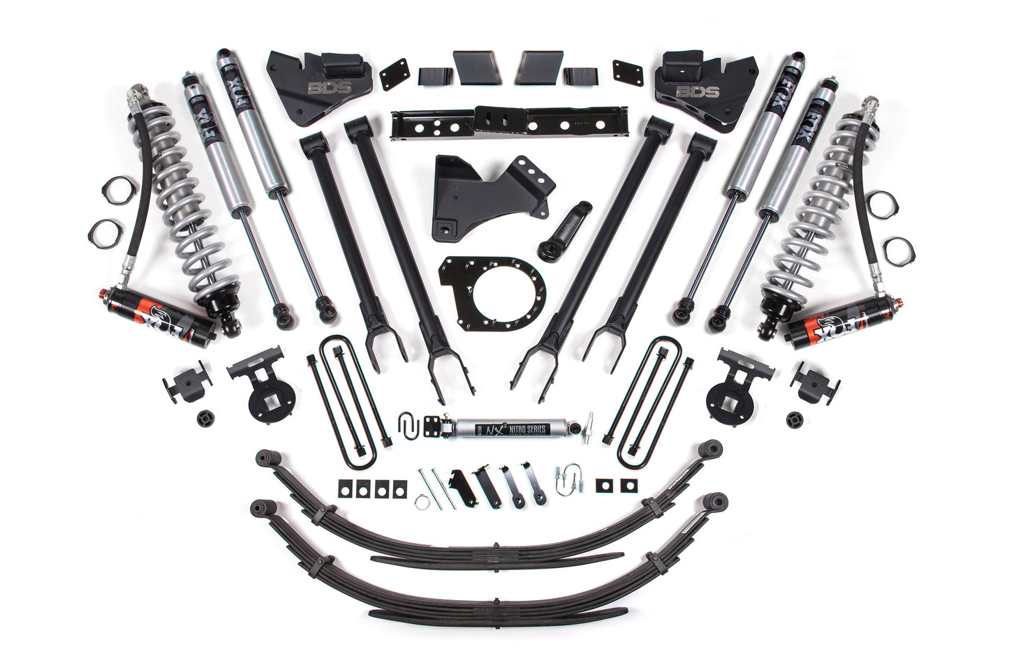 7 Inch Lift Kit w/ 4-Link | FOX 2.5 Performance Elite Coil-Over Conversion | Ford F250/F350 Super Duty (20-22) 4WD | Diesel