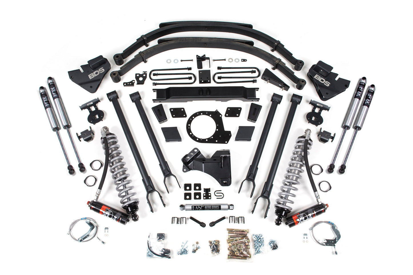 9 Inch Lift Kit w/ 4-Link | FOX 2.5 Performance Elite Coil-Over Conversion | Ford F250/F350 Super Duty (20-22) 4WD | Diesel