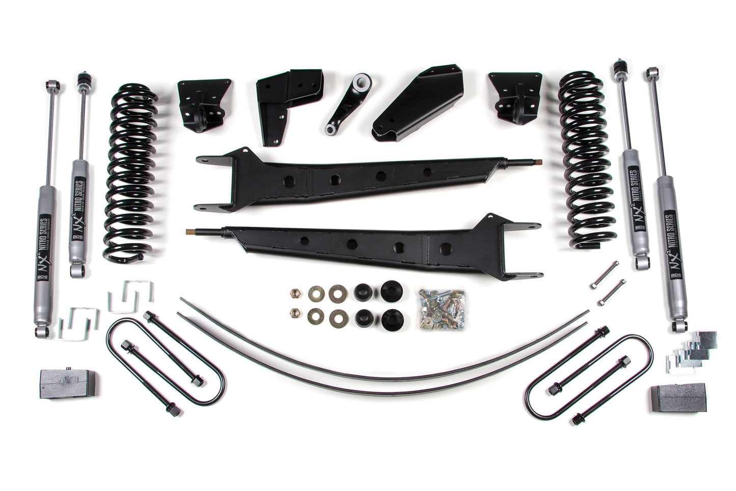 BDS 4-Inch Lift Kit: Extended Radius Arm, Pro-Ride Coils for Ford F100 F150 4WD