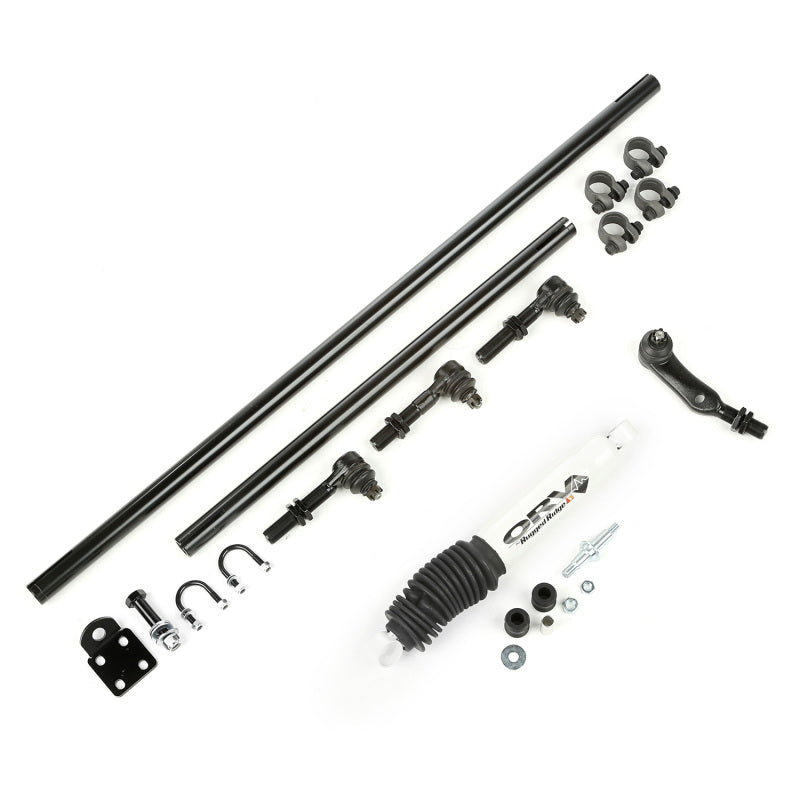 HD Tie Rod Steering Kit W/ Damper 84-06 Jeep XJ ZJ TJ by Rugged Ridge