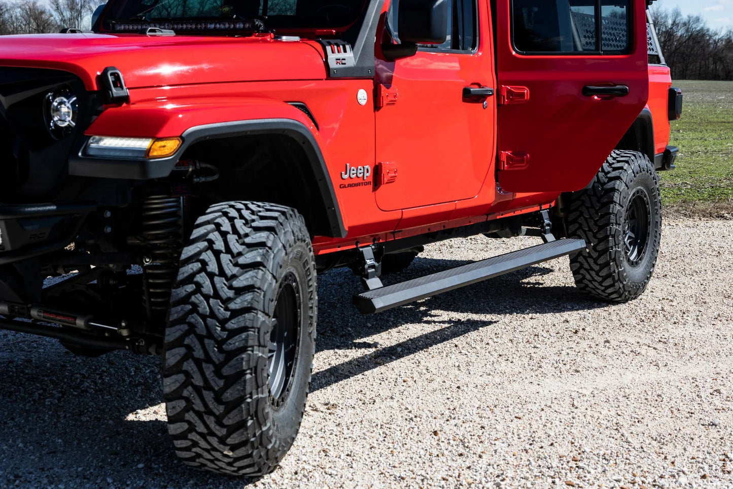 Power Running Boards Dual Electric Motor Jeep Gladiator JT 4WD 20-25 by Rough Country