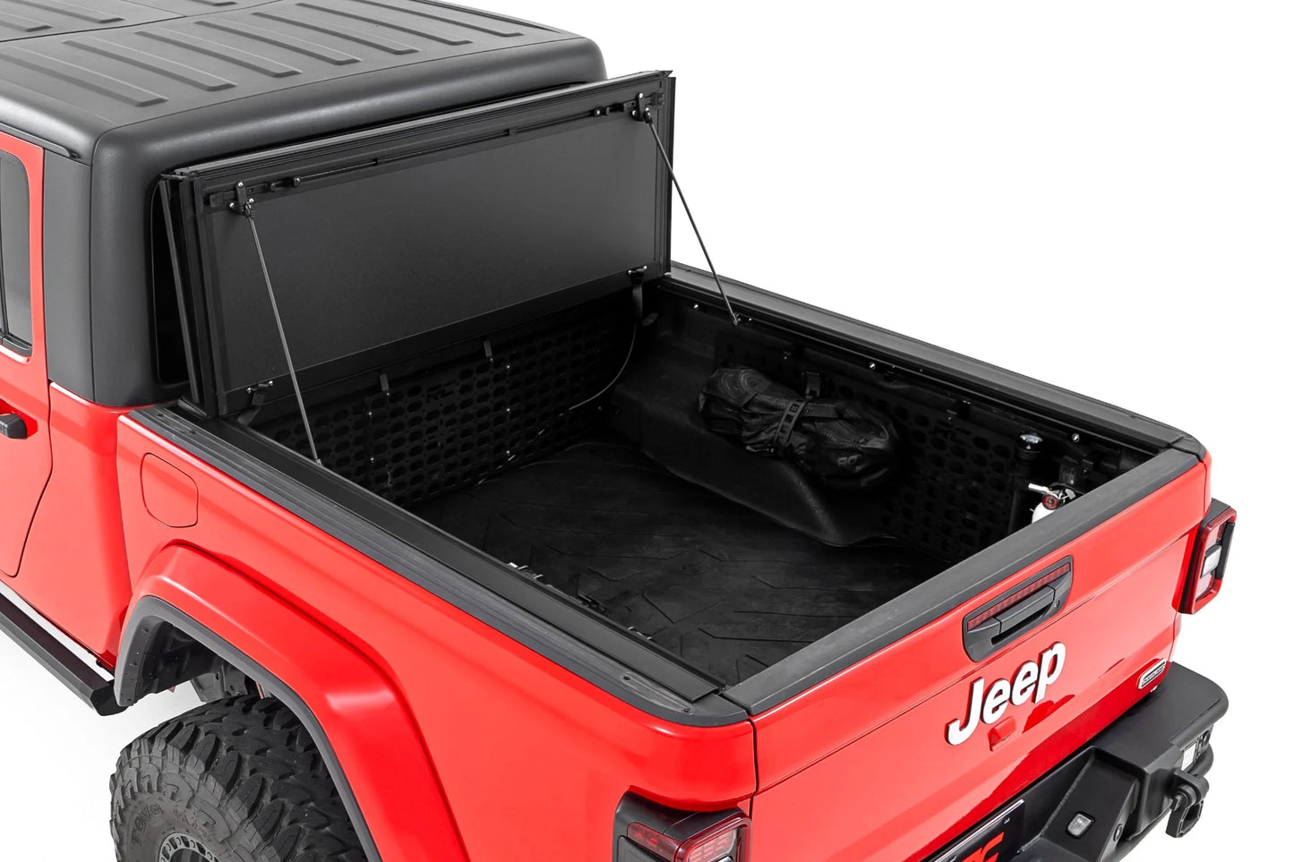 Hard Tri-Fold Flip Up Bed Cover Jeep Gladiator JT 4wd 20-25 by Rough Country