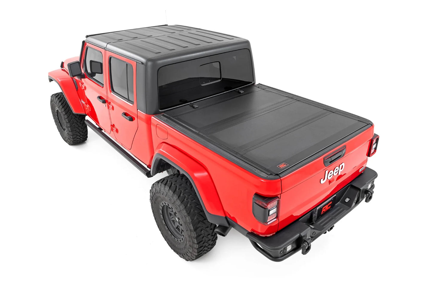 Hard Tri-Fold Flip Up Bed Cover Jeep Gladiator JT 4wd 20-25 by Rough Country