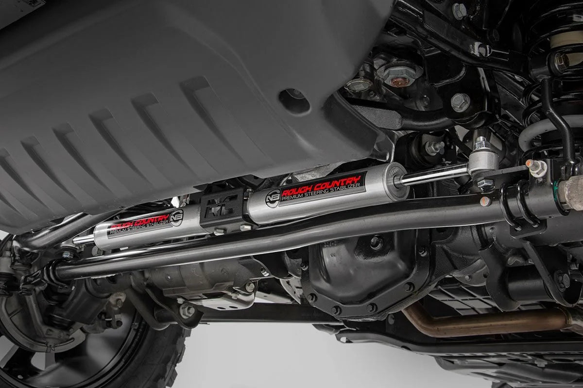 N3 Steering Stabilizer Dual 2.5-8 Inch Lift Jeep Gladiator JT/Wrangler JL 18-25 by Rough Country