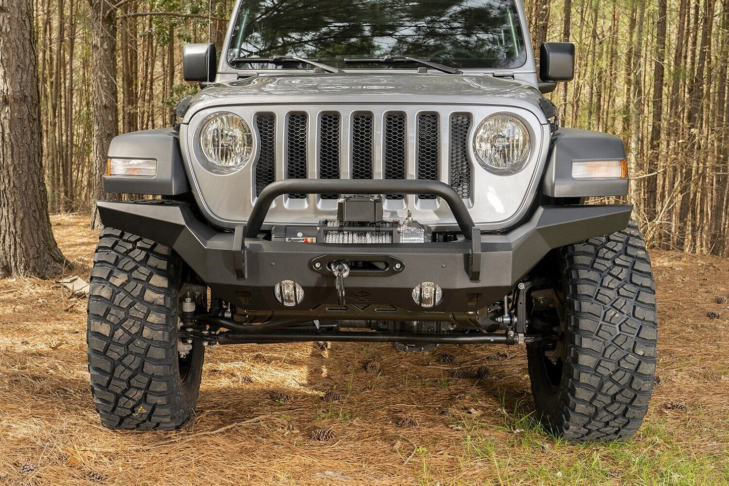 HD Front Bumper Jeep Wrangler JK, JL, JT Gladator 07-24 by Rugged Ridge