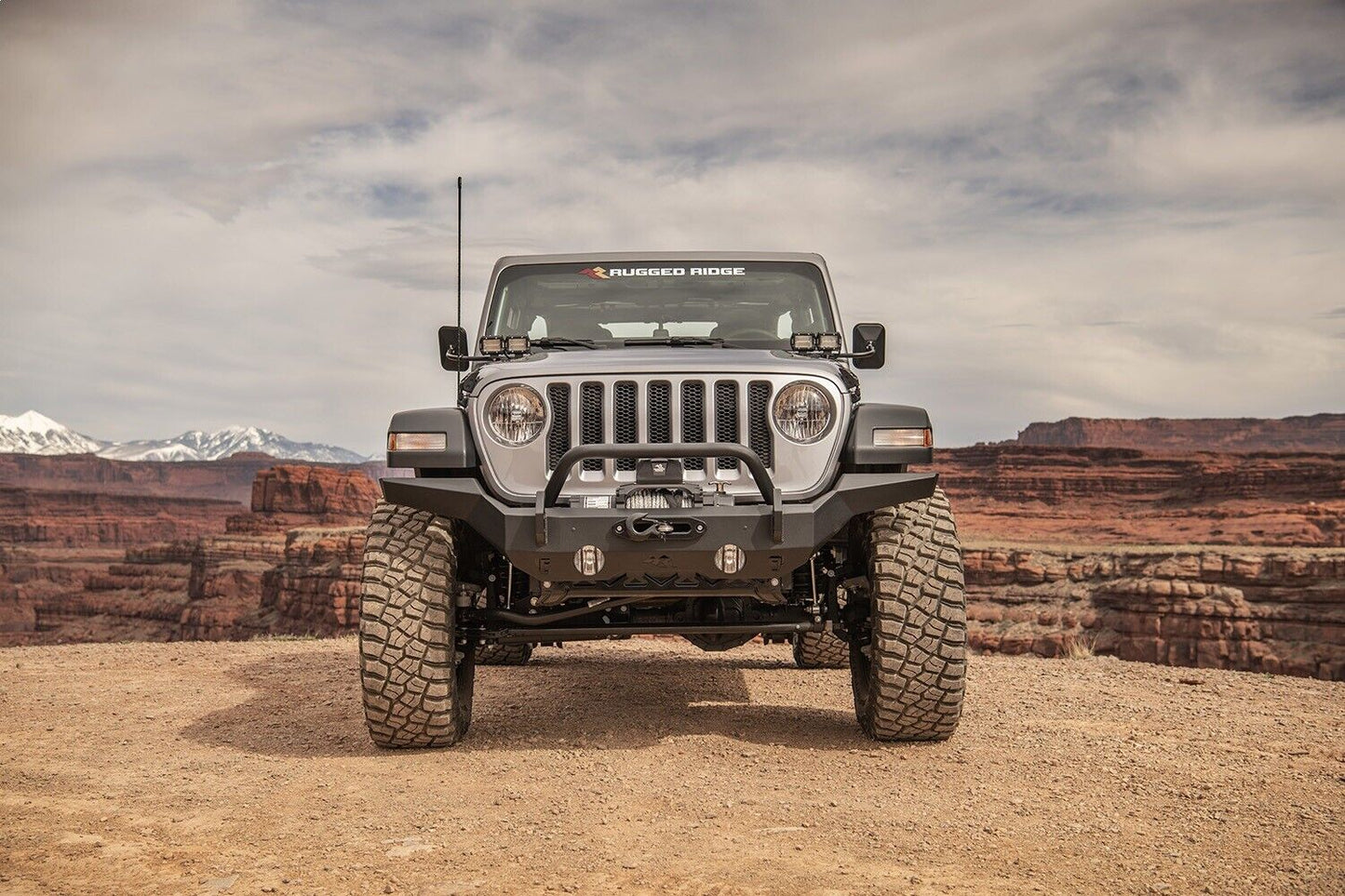 HD Front Bumper Jeep Wrangler JK, JL, JT Gladator 07-24 by Rugged Ridge