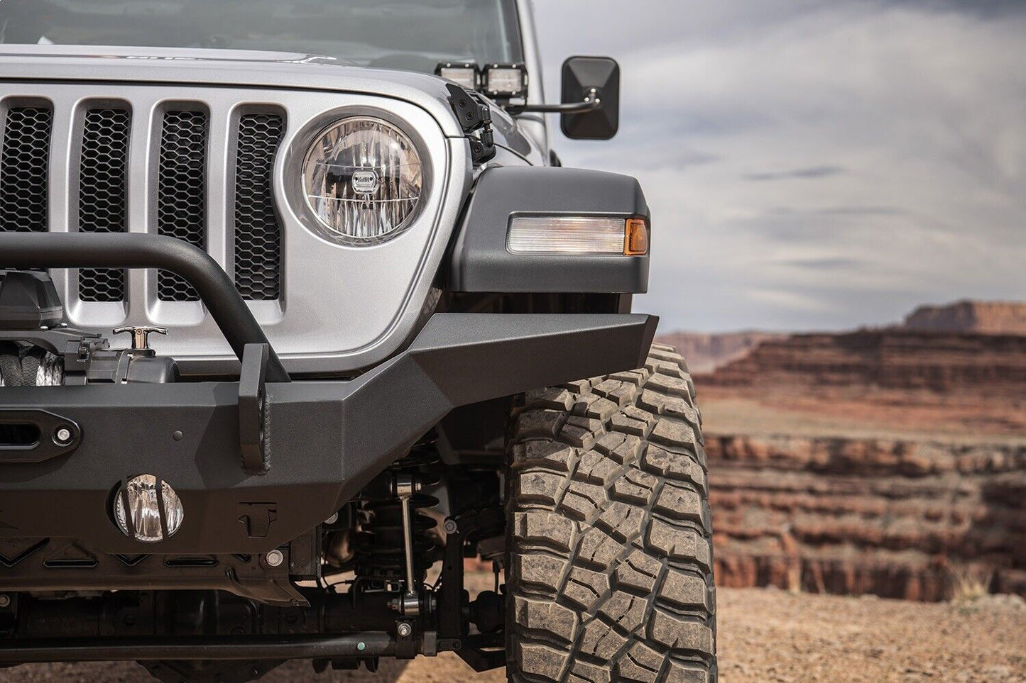 HD Front Bumper Jeep Wrangler JK, JL, JT Gladator 07-24 by Rugged Ridge