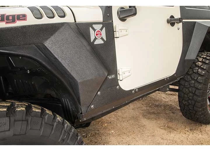 Rugged Ridge Black Steel Body Armor Cladding for Jeep JK Wrangler 2007-2017