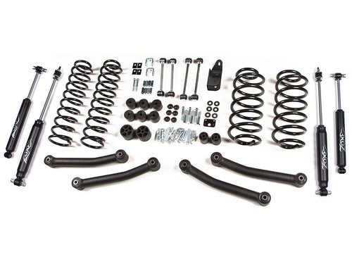 Zone Offroad 4-Inch Suspension Lift Kit Nitro Shocks Jeep Wrangler TJ