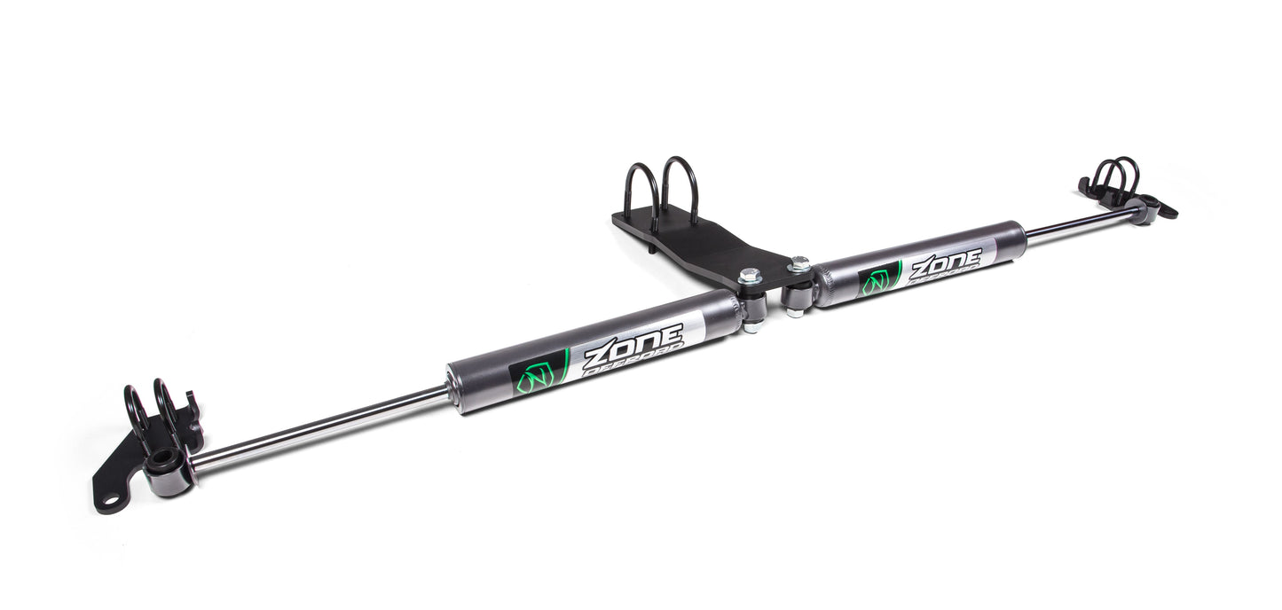 Dual Steering Stabilizer Kit w/ Shocks Jeep Wrangler JL 18-25 Gladiator JT 20-25 by Zone Offroad