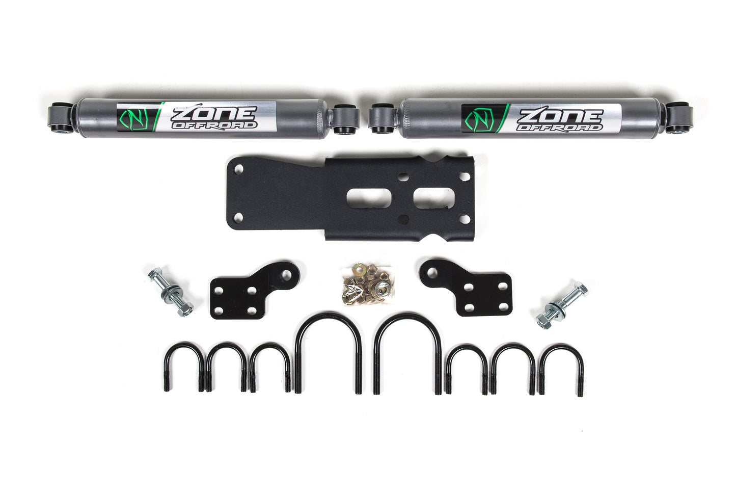 Dual Steering Stabilizer Kit w/ Shocks Jeep Wrangler JK 07-18 by Zone Offroad