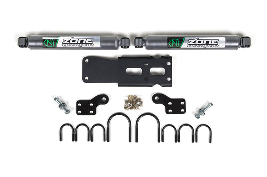 Dual Steering Stabilizer Kit w/ Shocks Jeep Wrangler JK 07-18 by Zone Offroad